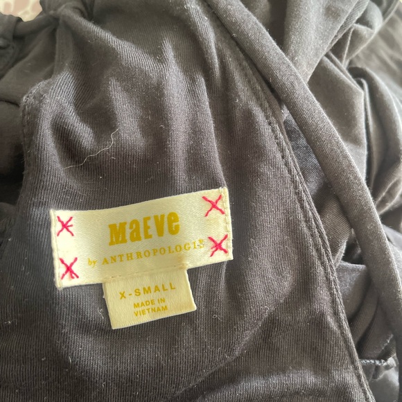 Anthropologie Maeve Corianna Black Halter Belted Romper - Picture 4 of 7